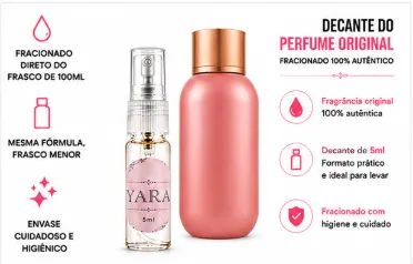 Decante Perfume Árabe Yara Lattafa Feminino 5ml Original - Foto 3