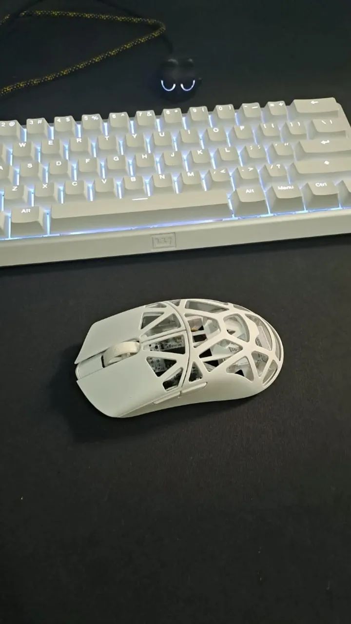 Wooting 60HE V2 Alumínio Branco+Wlmouse Mini Pro  - Foto 5