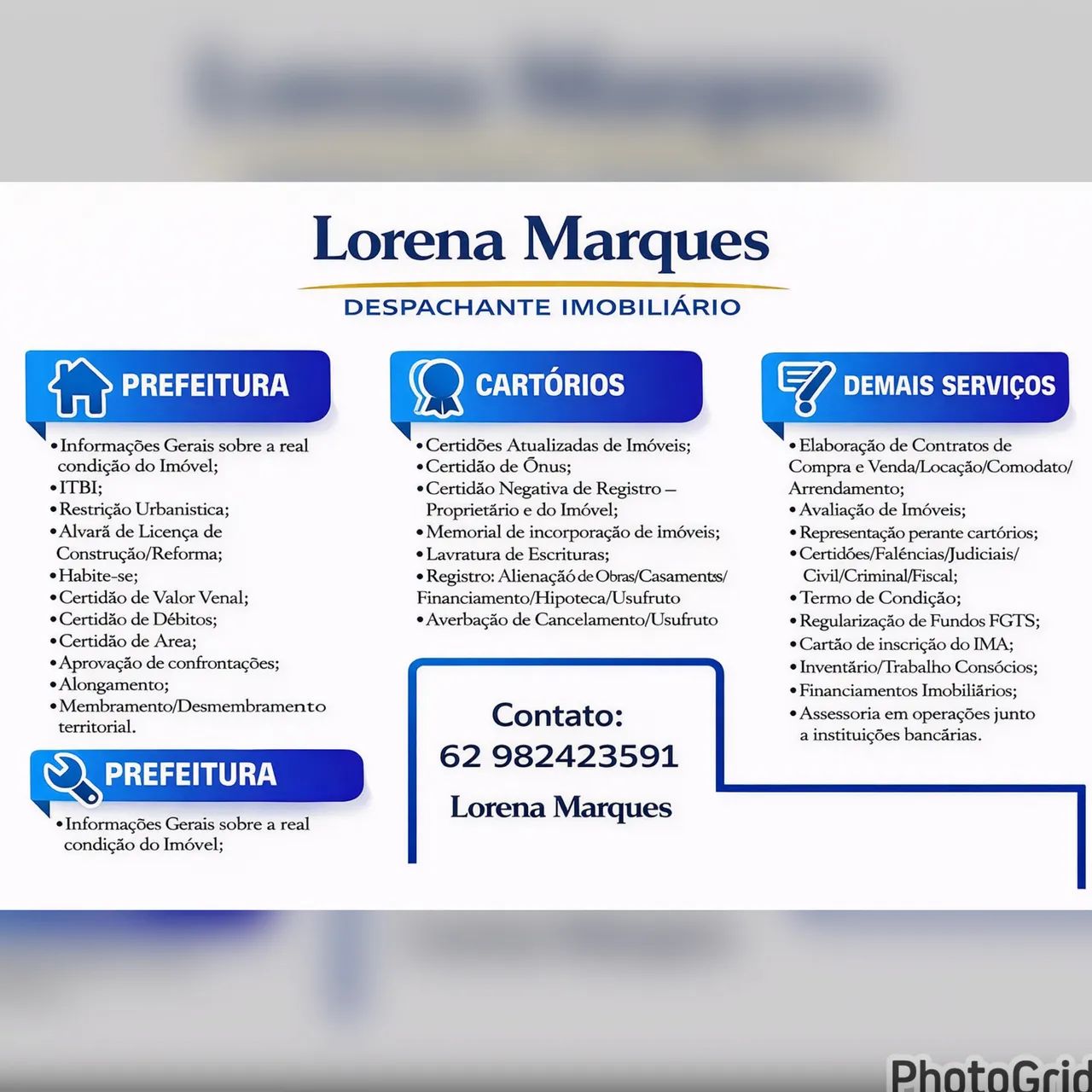Serviço de despachante imobiliário 