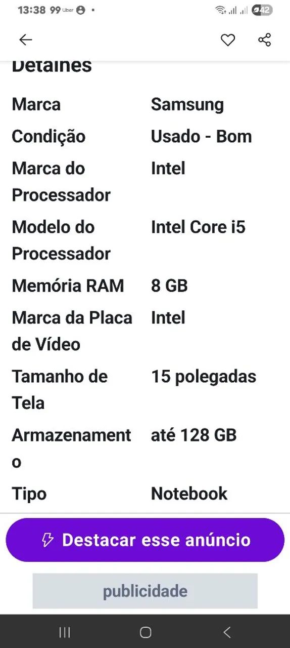 Notebook Samsung Essencial 