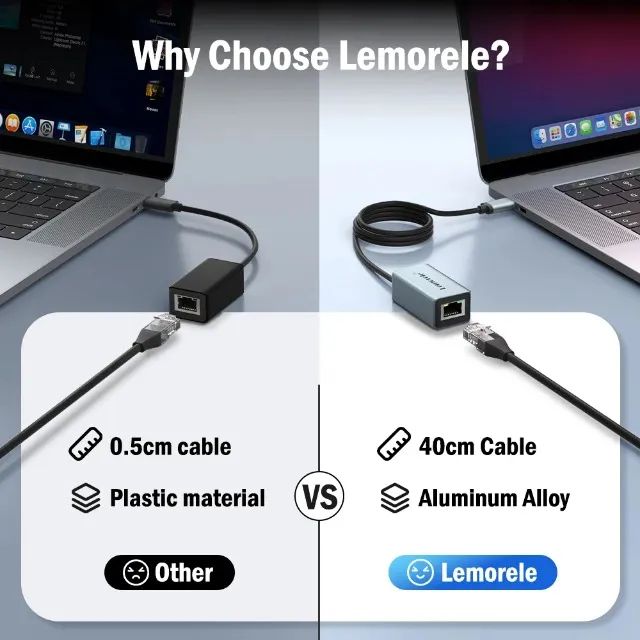 Adaptador de Rede | USB-A 3.0 RJ45 Ethernet | Alumínio | 1Gbps -Entrega Grátis- - Foto 2