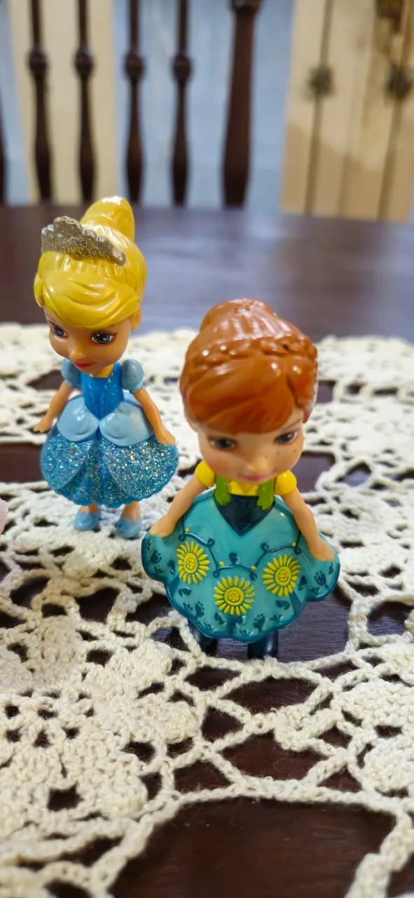 Lote 4 Mini Bonecas Princesas Disney Mattel Original - Foto 4