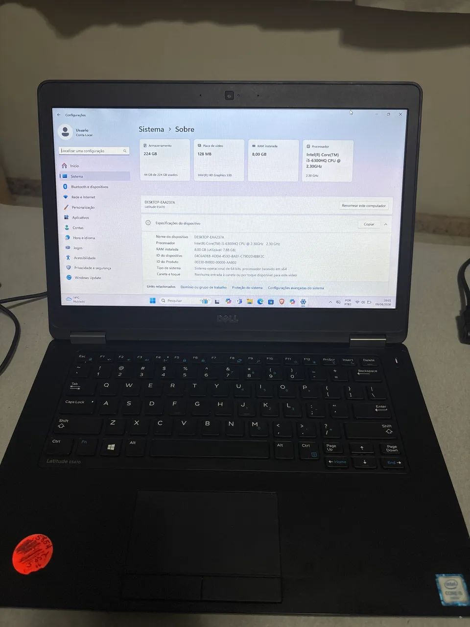 Notebook Latitude E5470