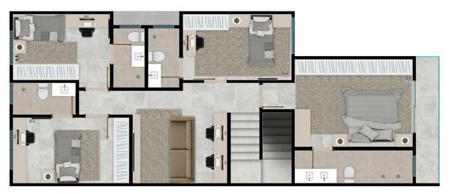 Sobrado em cond fechado 4 suites de alto padrão lazer completo ac financiamento - Foto 4