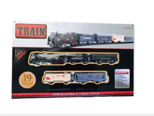 Locomotiva Trilhos Vagões 7 Metros Ferrorama Trem Brinquedo