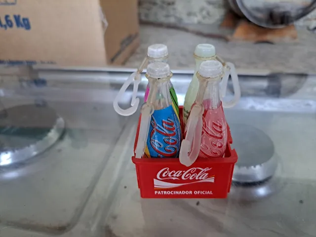 Mini Coca Cola Garrafinhas,engradado,caminhão Antigo Brinquedo