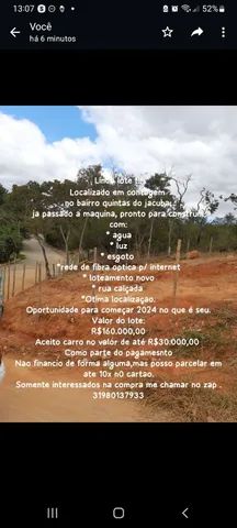 Captação de Terreno a venda na Rua Dom Oscar Romero, Nova Gameleira, Belo Horizonte, MG