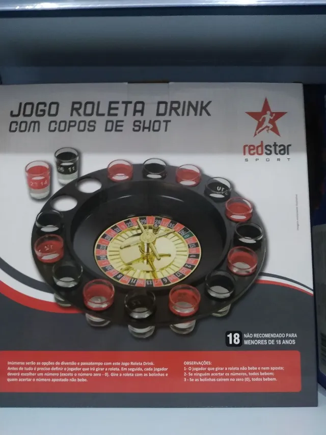 Cassino Roleta Jogo Shot - Drink 16 Copos Bebida Destilado em