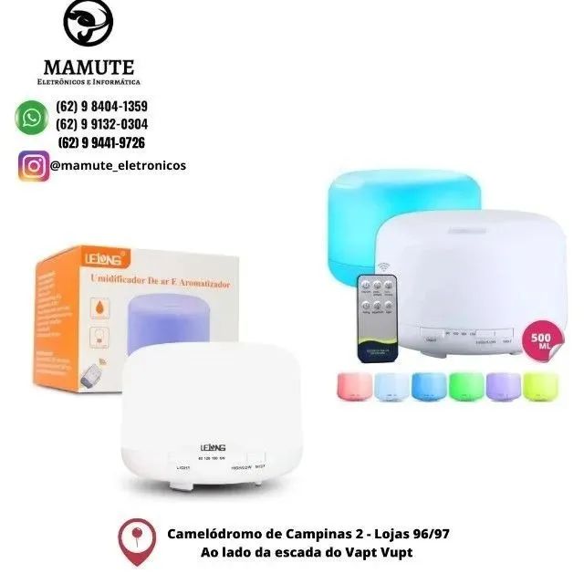 Umidificador De Ar Aromatizador 500ml Com Controle Remoto lelong