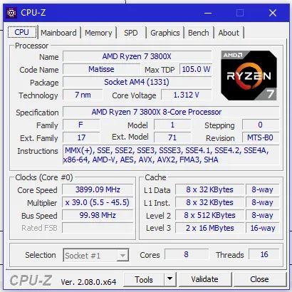 Ryzen 7 3800x online nucleos