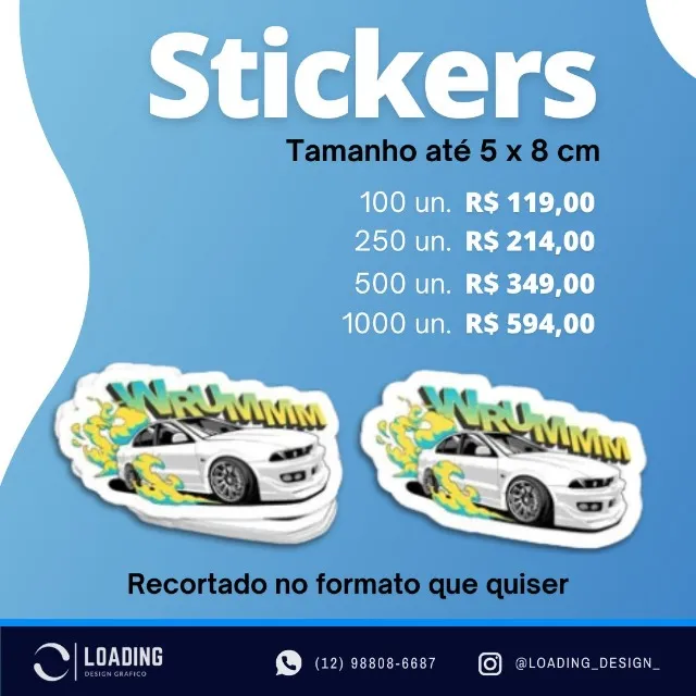 Adesivo Moto Mega Cartela com 35 Adesivos Vinil