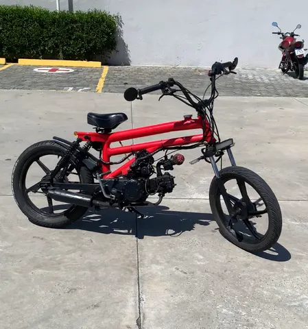Bike com motor de moto cinquentinha 50cc