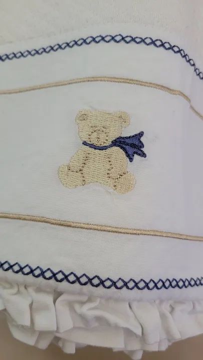 Manta para Bebê - Enxoval -  Branco com Ursinhos - Foto 5