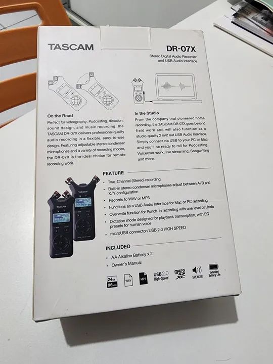 Gravador de Áudio Tascam DR-07X -  - Foto 2