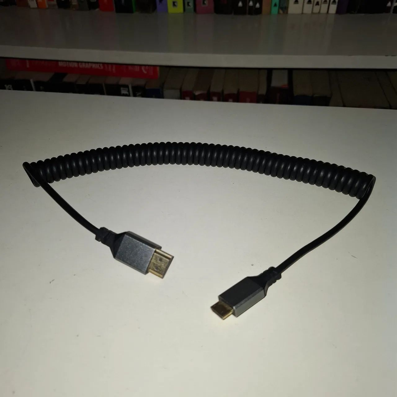 Cabo Hdmi Para Mini Hdmi Espiral Enrolado 60cm/2m - Foto 3