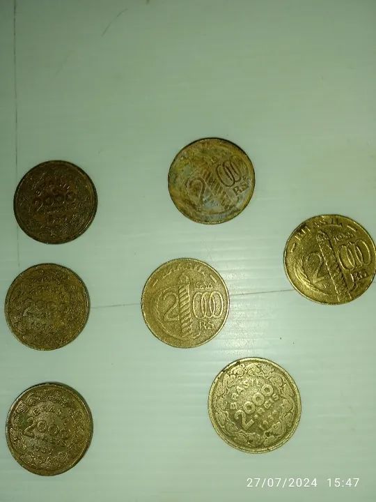 Moedas de 2000 reis década de 1930. Kit com 7 peças. - Foto 2