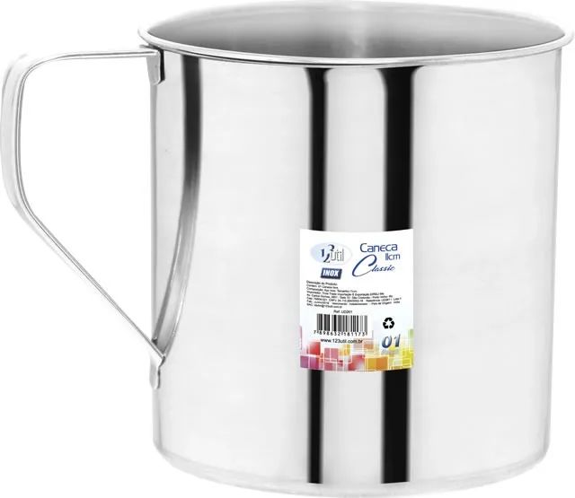 Caneca De Inox 11cm E 800ml - 123útil