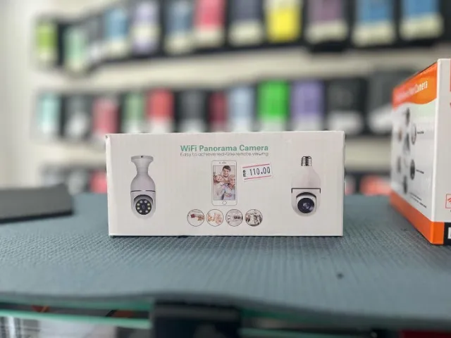 Câmera Ip Segurança Lâmpada Panorâmica Visão Noturna Sensor de Movimento