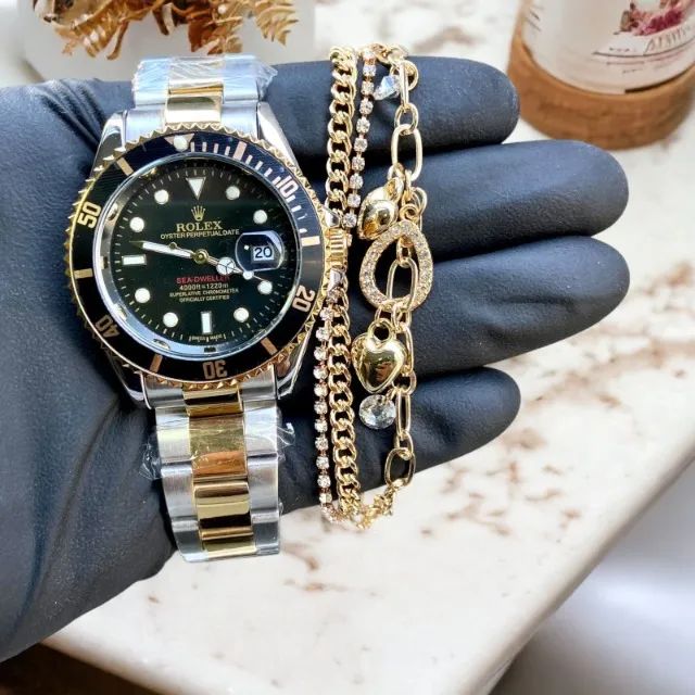 Rel gio Rolex Submariner Feminino Taxa de Entrega Gr tis em