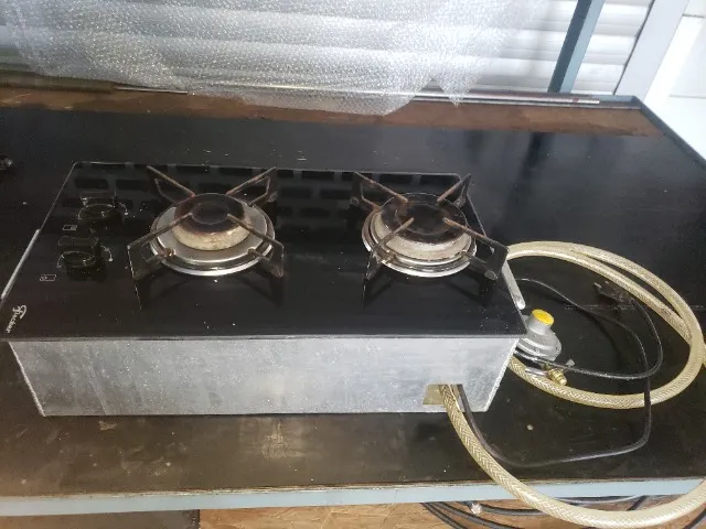 fogão de mesa com com gabinete aluminio