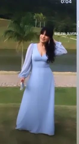 Vestido azul longo Dot  - Foto 2