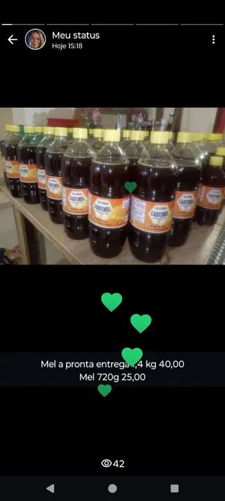 Mel de abelha puro - 1,4kg e 720g