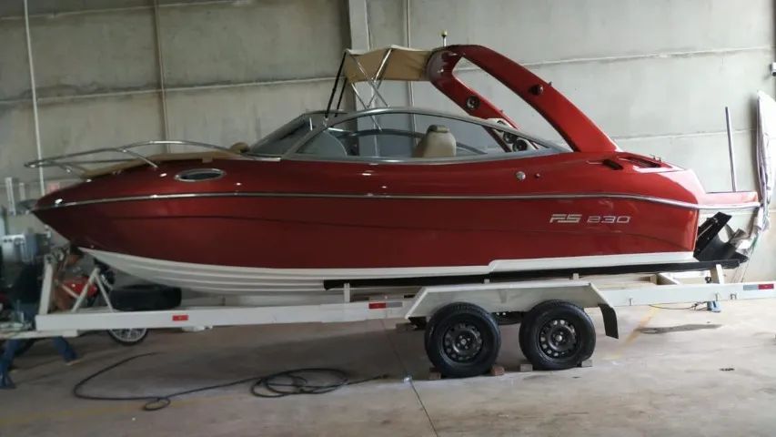 LANCHA FS 230 SCAPARE CABINADA 2013 VERMELHA - Foto 8