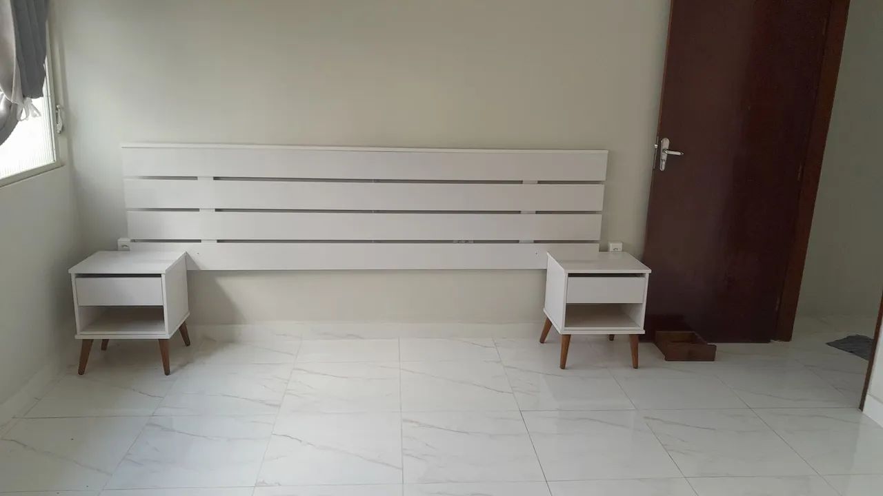 Penteadeira Branca com Detalhes em Madeira - Foto 2