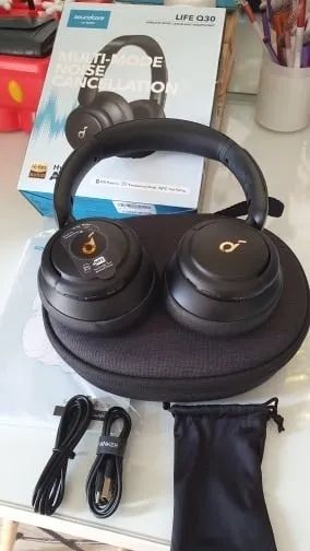 Fone Headset PROFISSIONAL Bluetooth 5.5 Anker Soundcore lif Q30/60hrs BATERIA/equalizador  - Foto 6
