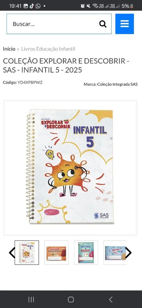 Coleção Explorar e Descobrir - Infantil 5 - 2025