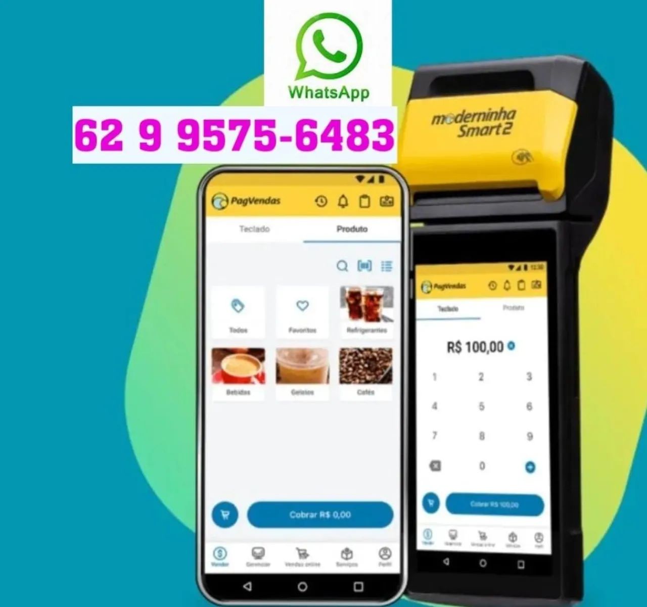 Máquina de Cartão PagVendas Smarth