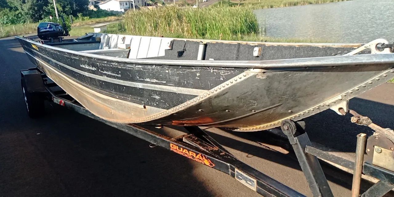 Conjunto 2014 Barco motor popa carreta rodoviária  - Foto 2