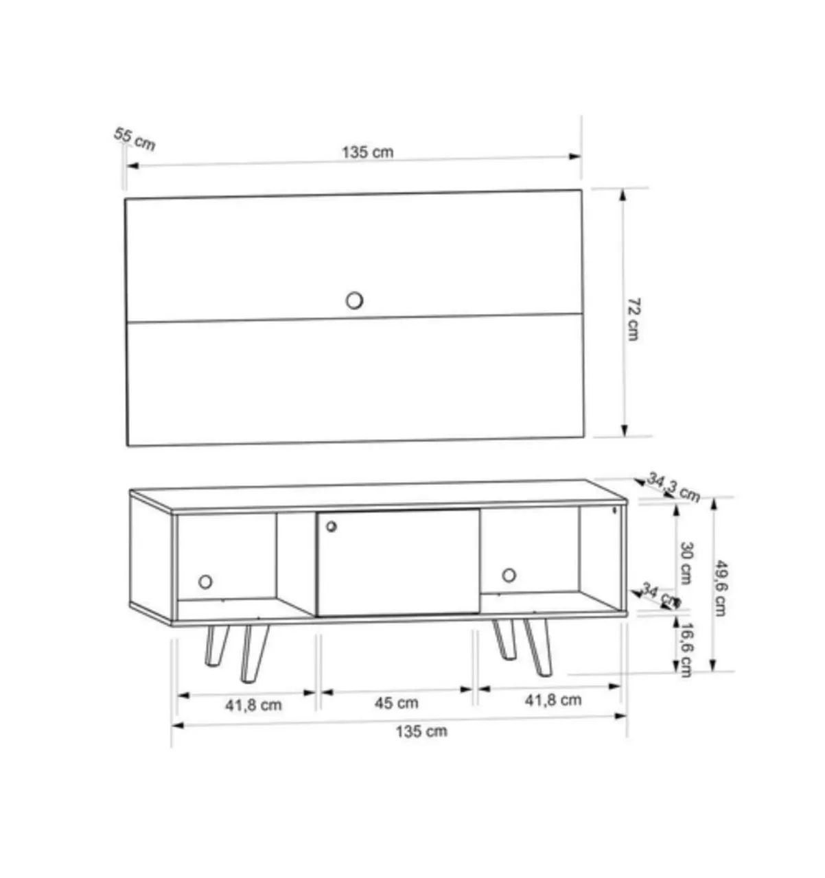 Rack Com Painel Para Tv Até 50 Polegadas  - Foto 3