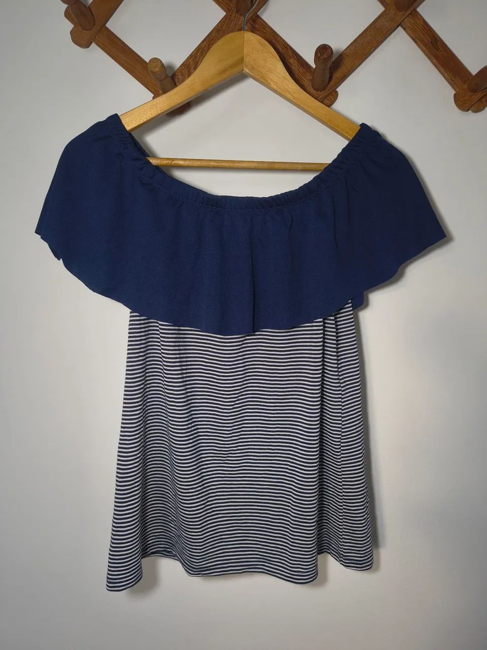Blusa Ombro a Ombro Azul