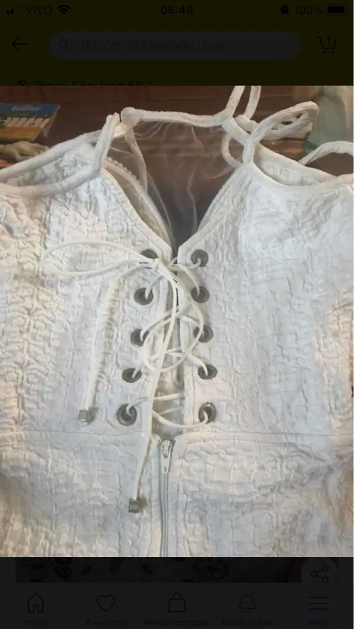 Vestido branco com amarração nas costas - Foto 4
