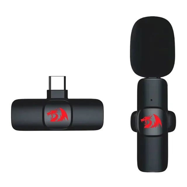 Microfone de Lapela Redragon Athan, USB-C, Preto, GM93