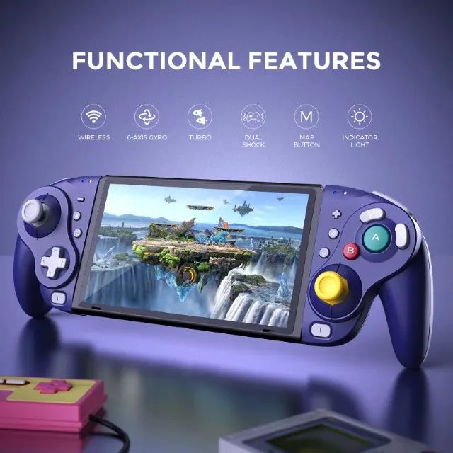 Controle Premium NYXI Wizard Estilo GameCube para Nintendo Switch