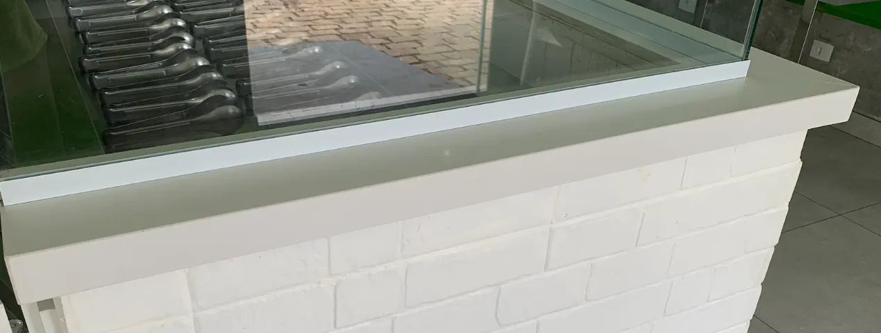 Linda pedra branca em 4 peças ideal para bancada/balcão atendimento - Foto 2