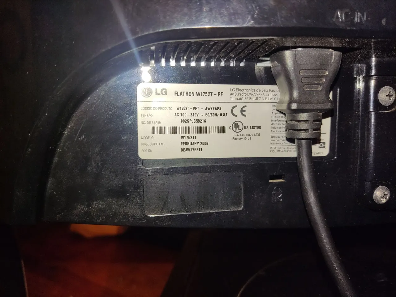 Monitor LG Flatron W1752T-PF