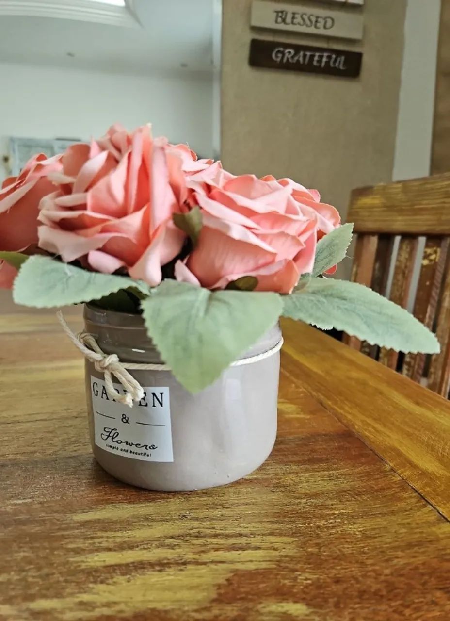Vaso importado com rosas - Foto 2