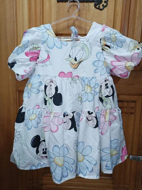 Vestido Infantil Mickey e Minnie - Tamanho 6 anos 