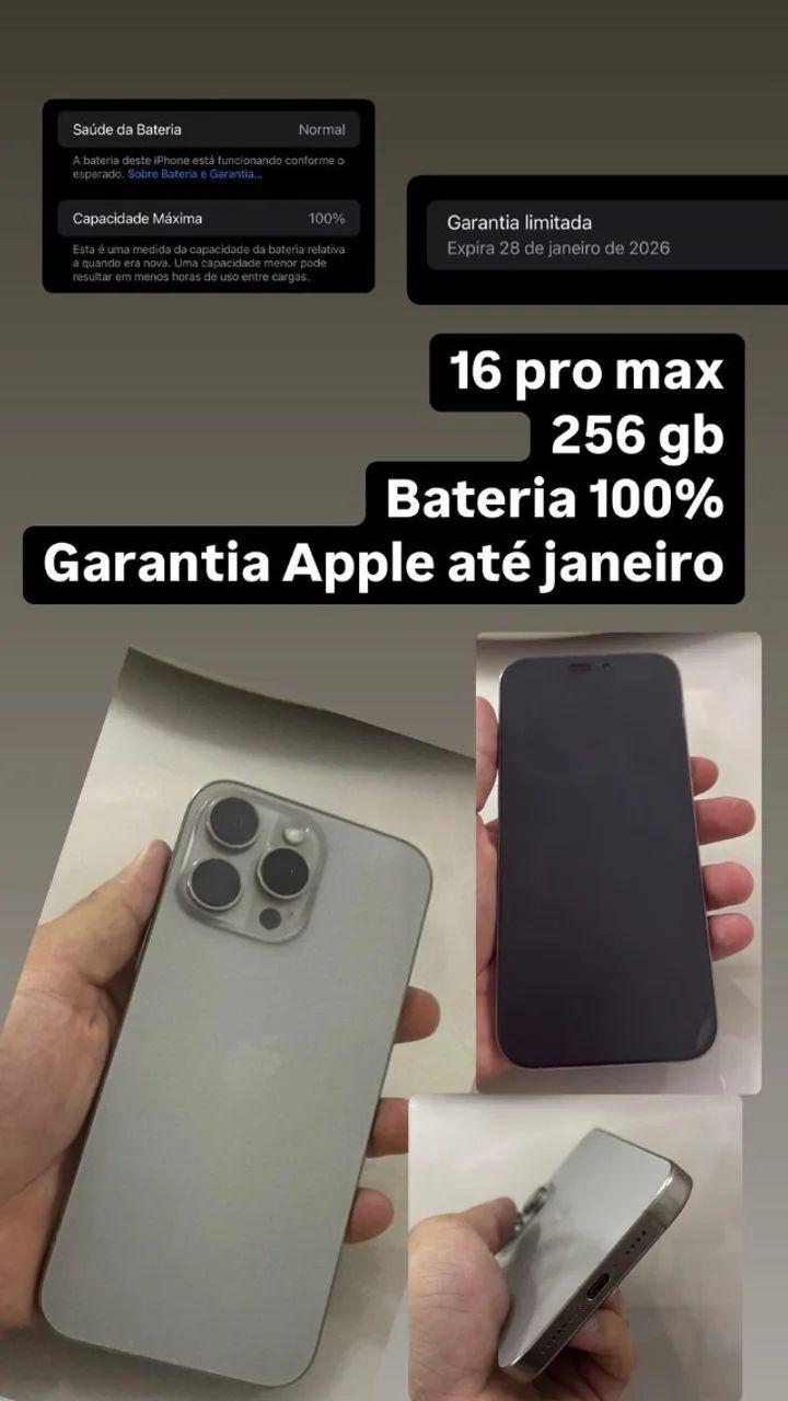 Iphone 16 Pro Max 256gb 100% Bateria