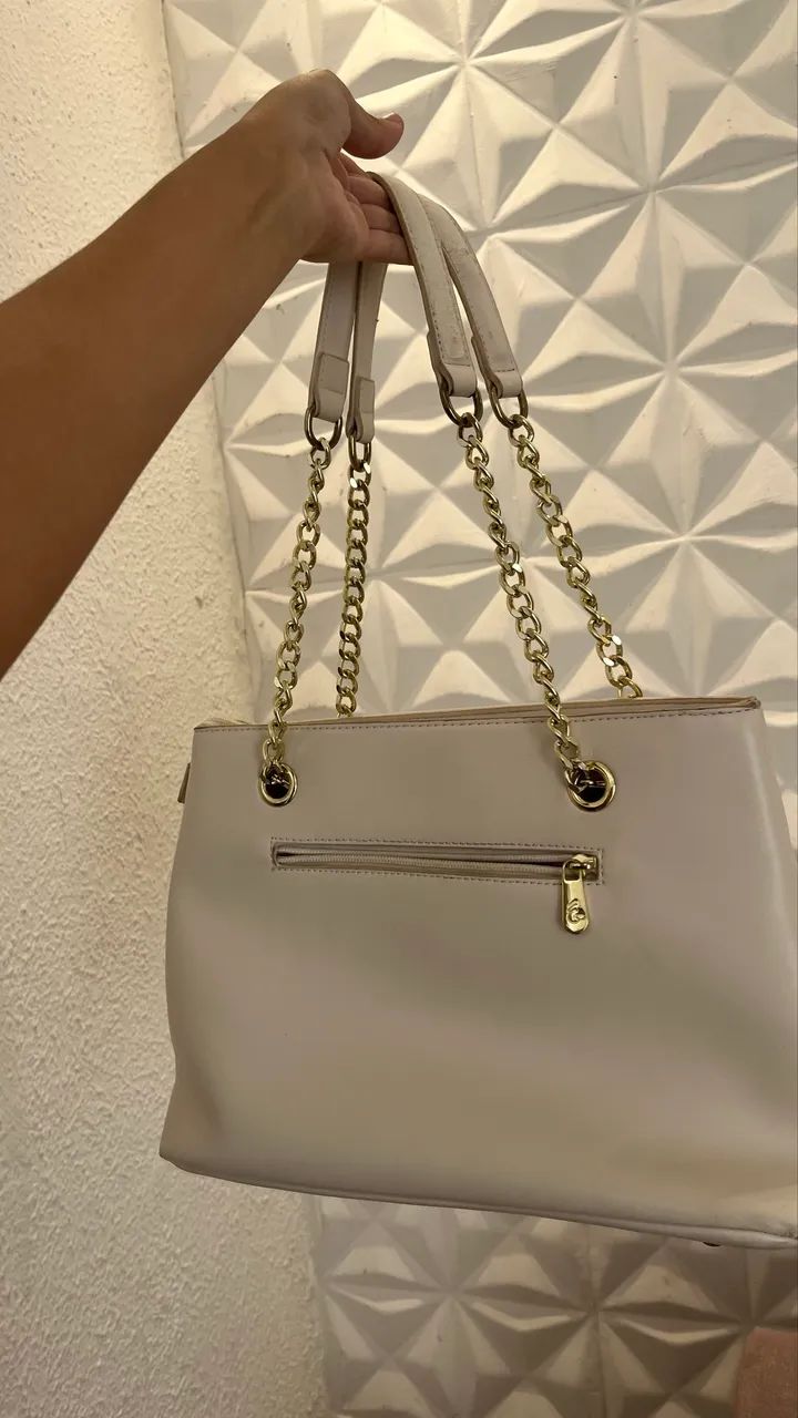 Bolsa de ombro elegante branca  - Foto 4