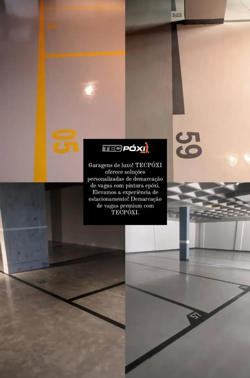 Piso Epóxi/Demarcação de Vagas de Estacionamento com Pintura Epóxi