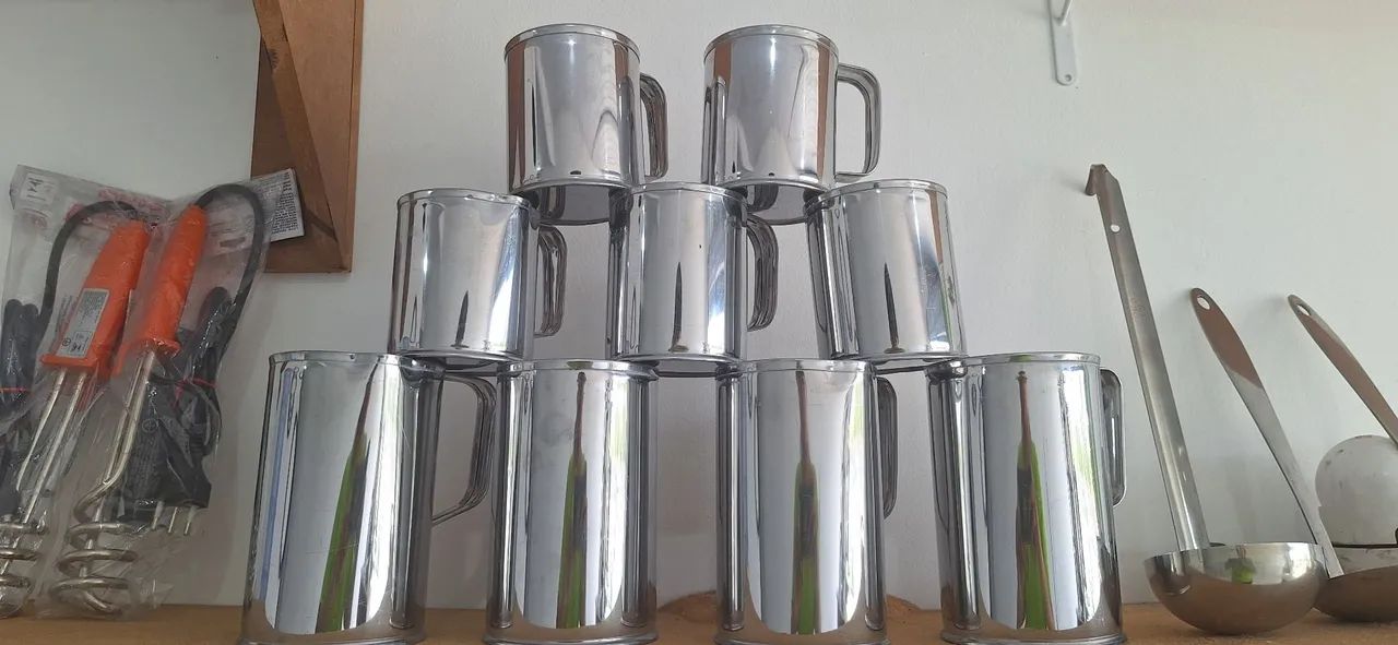 Canecas de aço inox para cozinha