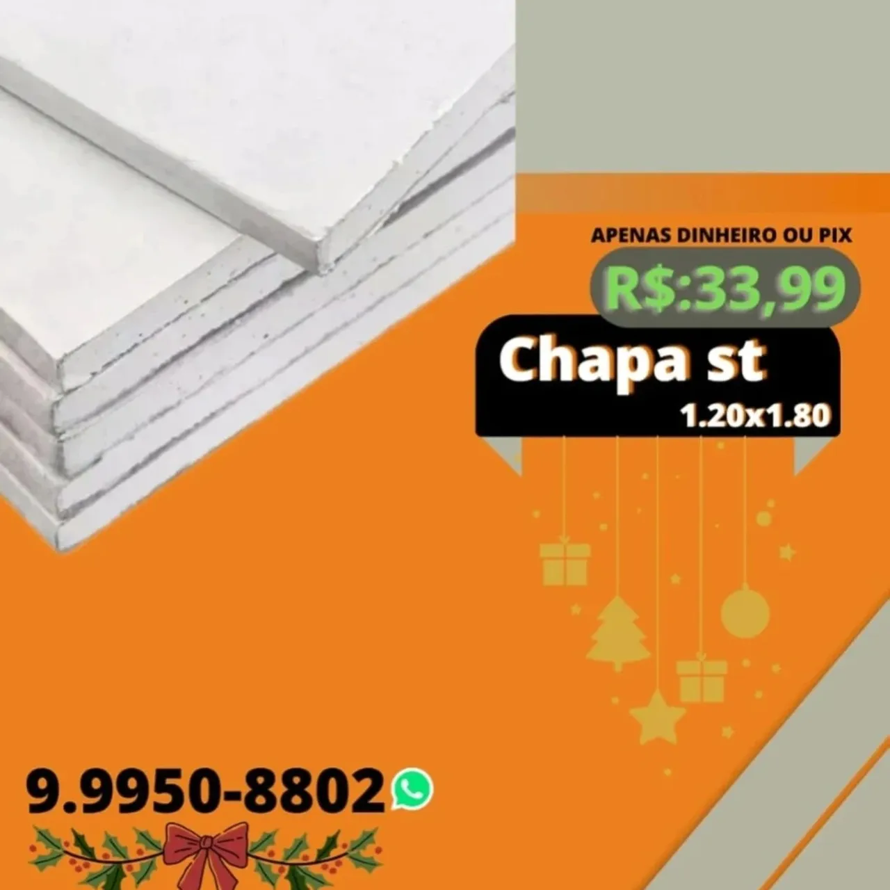 Chapa ST drywall 1.20x1.80