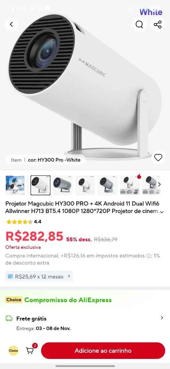 Projetor Magicube HY30064167721301891120