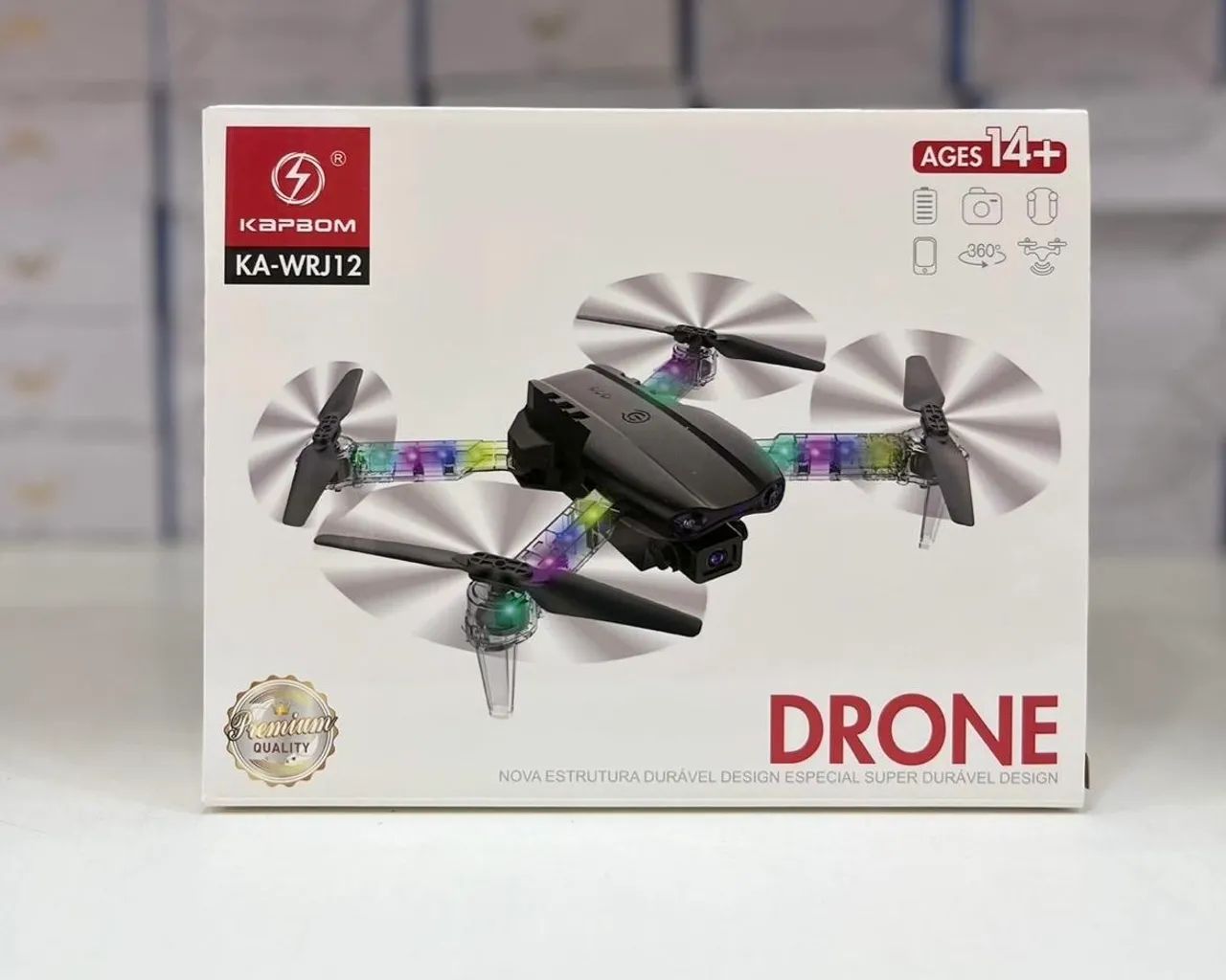 Drone Kapbom Com Leds Diversão Pura