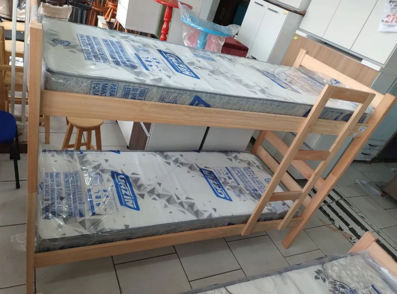 Beliche com 2 colchão solteiro Gazin novos  - Foto 2