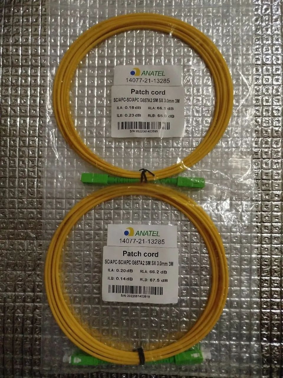 10 Cordão óptico apc x apc 3mm64263936282241121